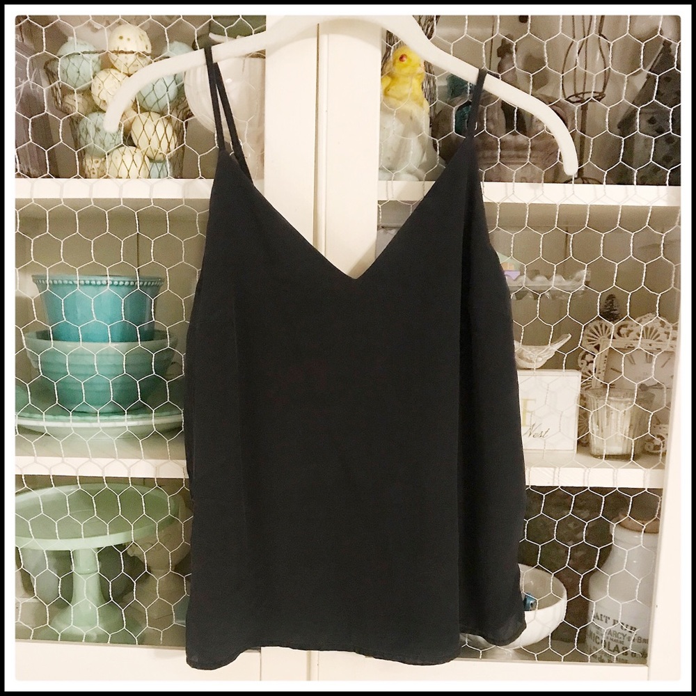 Abercrombie & Fitch–Black Silk Camisole Top